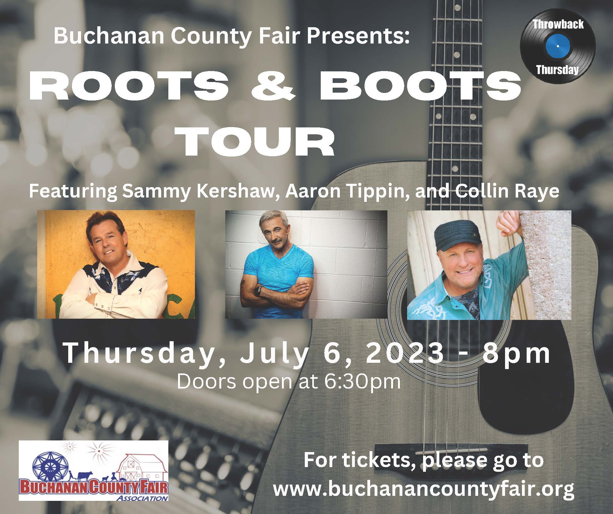 2023 Concert Roots & Boots Tour Thursday, July 6th Buchanan County